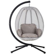 Egg Hammock Chair, Hanging Swing Chair with Metal Stand and Cushion - Furniture4Design