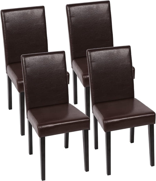 Elegant Brown Dining Chairs Set of 4 for Home Kitchen and Living Room - Furniture4Design