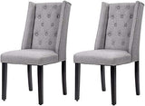 Elegant Mid-Century Modern Gray Dining Chairs Set of 2 - Furniture4Design