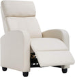 Elevate Your Relaxation Game with Modern Beige Wingback Recliner Chair - Furniture4Design