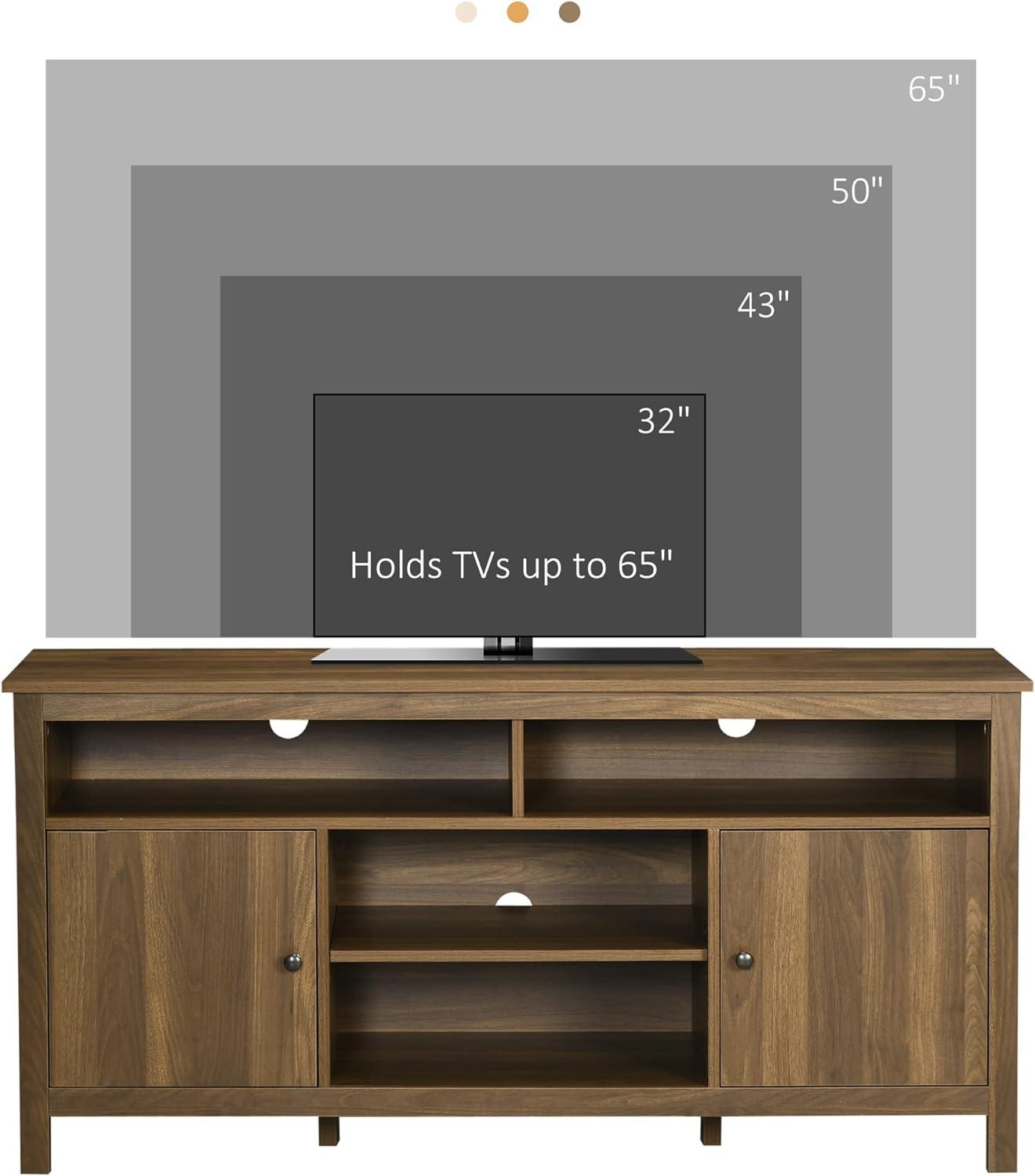 Entertainment TV Stand with Storage Shelves for TVs up to 65 - Furniture4Design