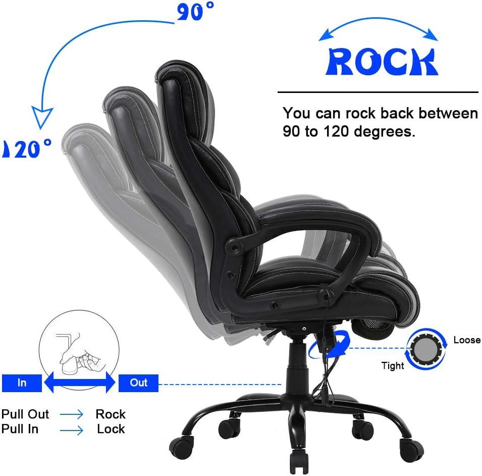 Ergonomic Big and Tall Executive Office Chair with Lumbar Support - Furniture4Design