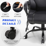 Ergonomic Big and Tall Executive Office Chair with Lumbar Support - Furniture4Design