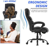 Ergonomic Big and Tall Executive Office Chair with Lumbar Support - Furniture4Design