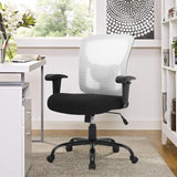 Ergonomic Big and Tall Office Chair with Lumbar Support (White) - Furniture4Design