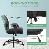 Ergonomic Big and Tall Office Chair with Lumbar Support (White) - Furniture4Design