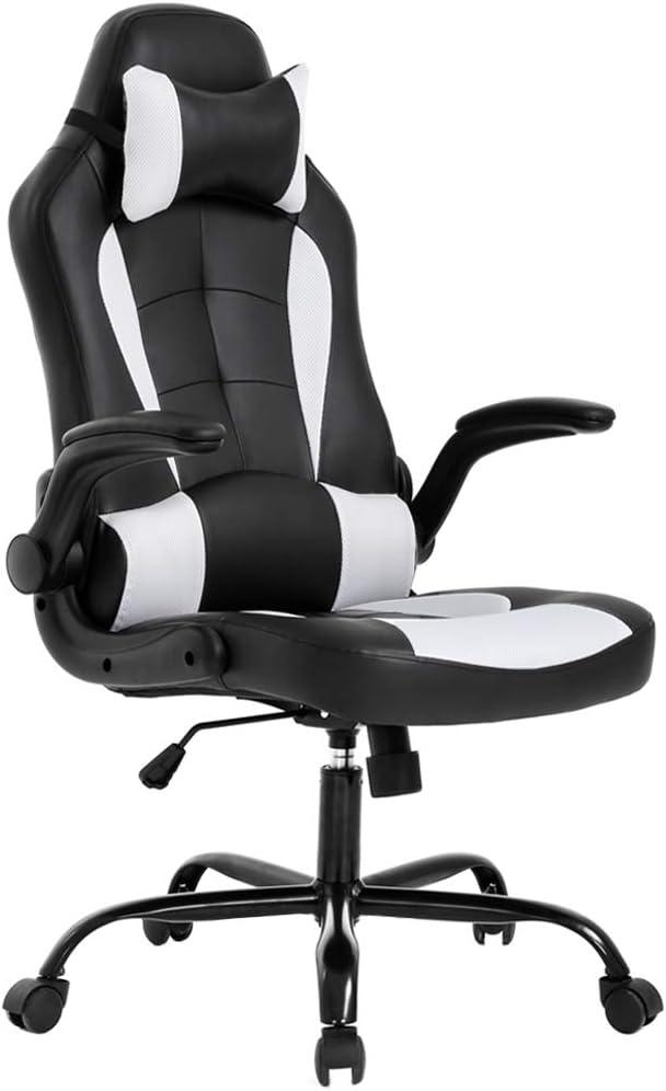 Ergonomic High Back Gaming Chair with Lumbar Support and Flip Up Arms - Furniture4Design