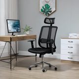 Ergonomic High-Back Mesh Office Chair with Adjustable Features, Black - Furniture4Design