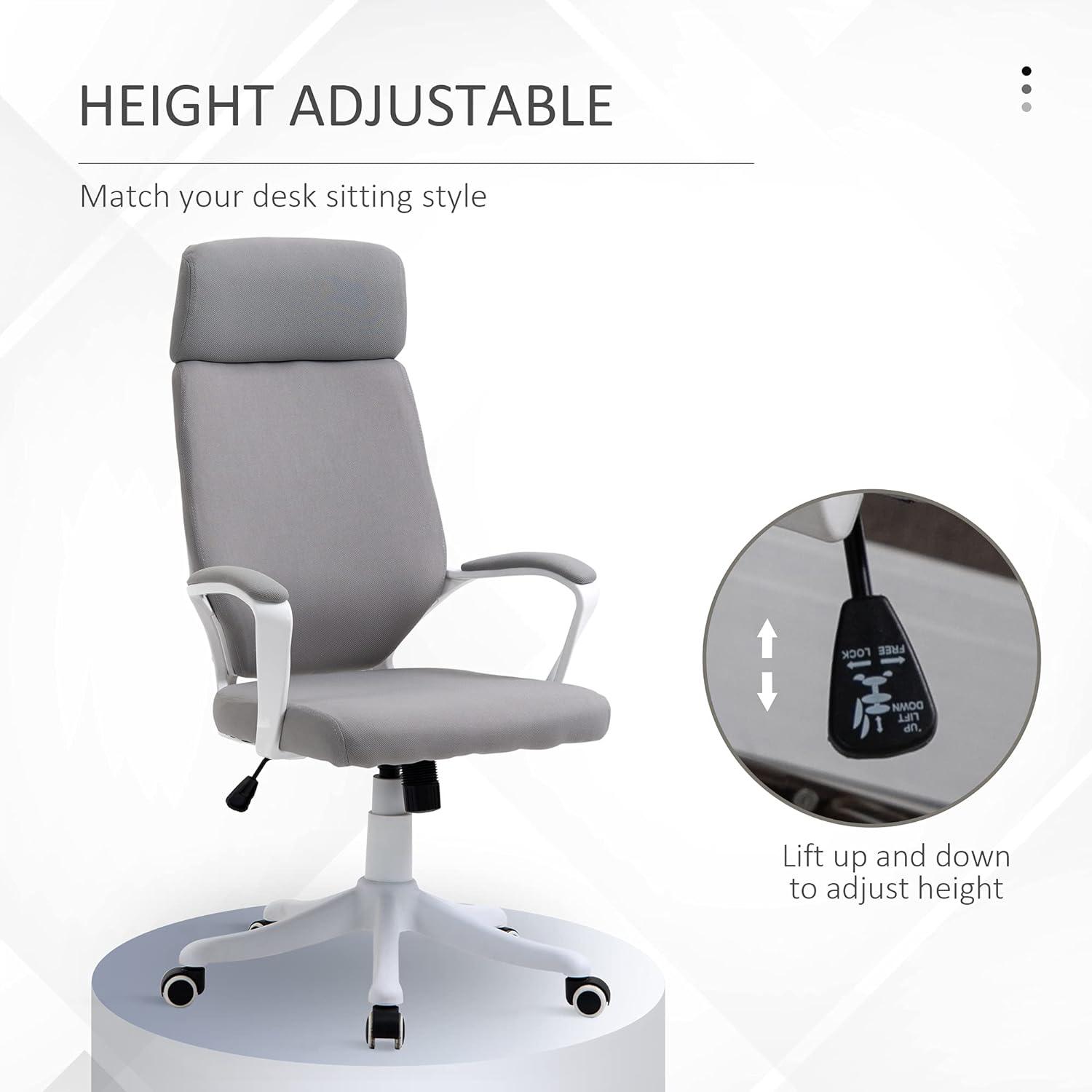 Ergonomic High Back Office Chair with Lumbar Support and Adjustable Height - Furniture4Design