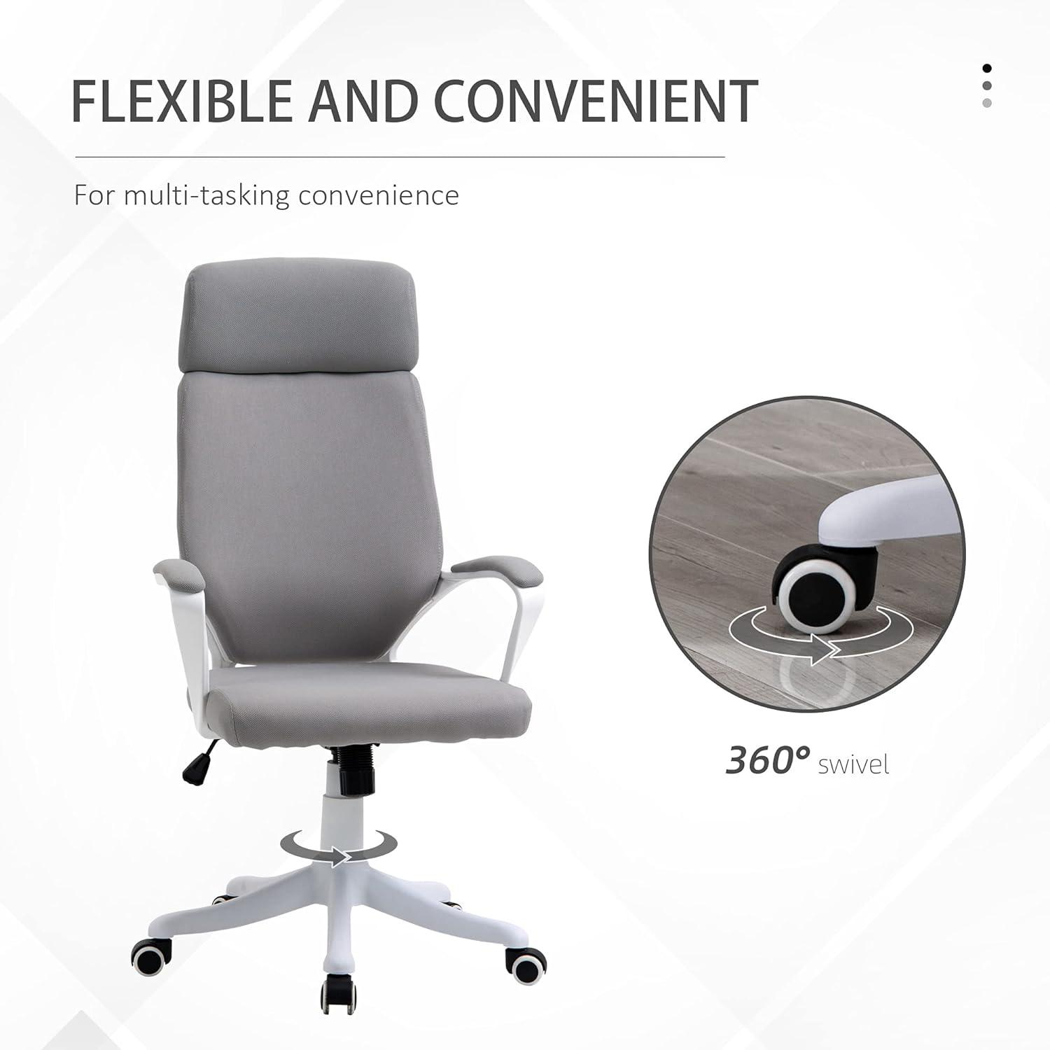 Ergonomic High Back Office Chair with Lumbar Support and Adjustable Height - Furniture4Design