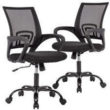 Ergonomic Mesh Computer Office Desk Midback Task Chair w/Metal Base H03 set of 2 - Furniture4Design