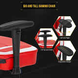 Ergonomic Red Gaming Chair for Heavy Individuals with Lumbar Support and 2D Arms - Furniture4Design