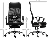 Executive High Back Mesh Office Chair with Footrest and Lumbar Support - Furniture4Design