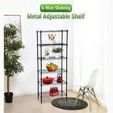 FDW 6-Tier Adjustable Wire Shelving,with One 6-Tier Shelf or Two 3-Tier Shelf - Furniture4Design