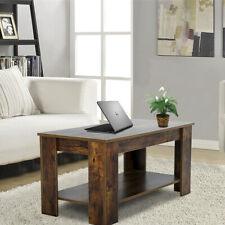 FDW Lift Top Coffee Table With Hidden Compartment and Lower Shelf Silent Air - Furniture4Design