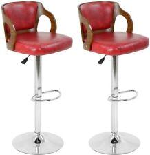 FDW Set of 2 Barstools Height Adjustable Counter Stools Modern PU Leather - Furniture4Design