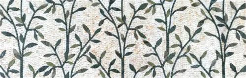 FL119, 55.12"_18.11" Floral Leaves Pattern Mosaic Art Tile - Furniture4Design