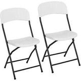 Folding Chairs Set of 2/4/6 Outdoor Plastic ChairsFoldable Metal Chairs - Furniture4Design