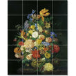 Franz Xaver Petter Flower Tile Mural PT22899. 60 x 72 (30) 12x12 tiles - Furniture4Design