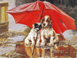 Friends dog umbrella Tile Mural Kitchen Bathroom Wall Backsplash Ceramic - Furniture4Design