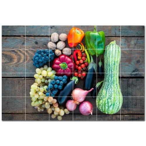 Fruit Ceramic Tile Wall Mural PT500666. 72" W x 48" H (24) 12x12 tiles - Furniture4Design