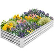 Galvanized Garden Bed, Elevated Raised Garden Bed 6x3x1ft for Outdoor - Furniture4Design