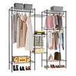 Garment Rack Metal Clothes Rack Large Armoire Storage Portable Closet Shelves - Furniture4Design