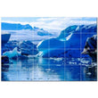 Glacier Ceramic Tile Wall Mural PT500727. 72" W x 48" H (24) 12x12 tiles - Furniture4Design