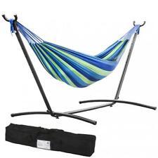 Hammock Stand With Space Saving Steel Stand Includes Carrying Case Blue TM32 - Furniture4Design