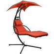 Hanging Chaise Lounge Chair w/ Arc Stand,Air Porch Swing Hammock Chair w/ Canopy - Furniture4Design