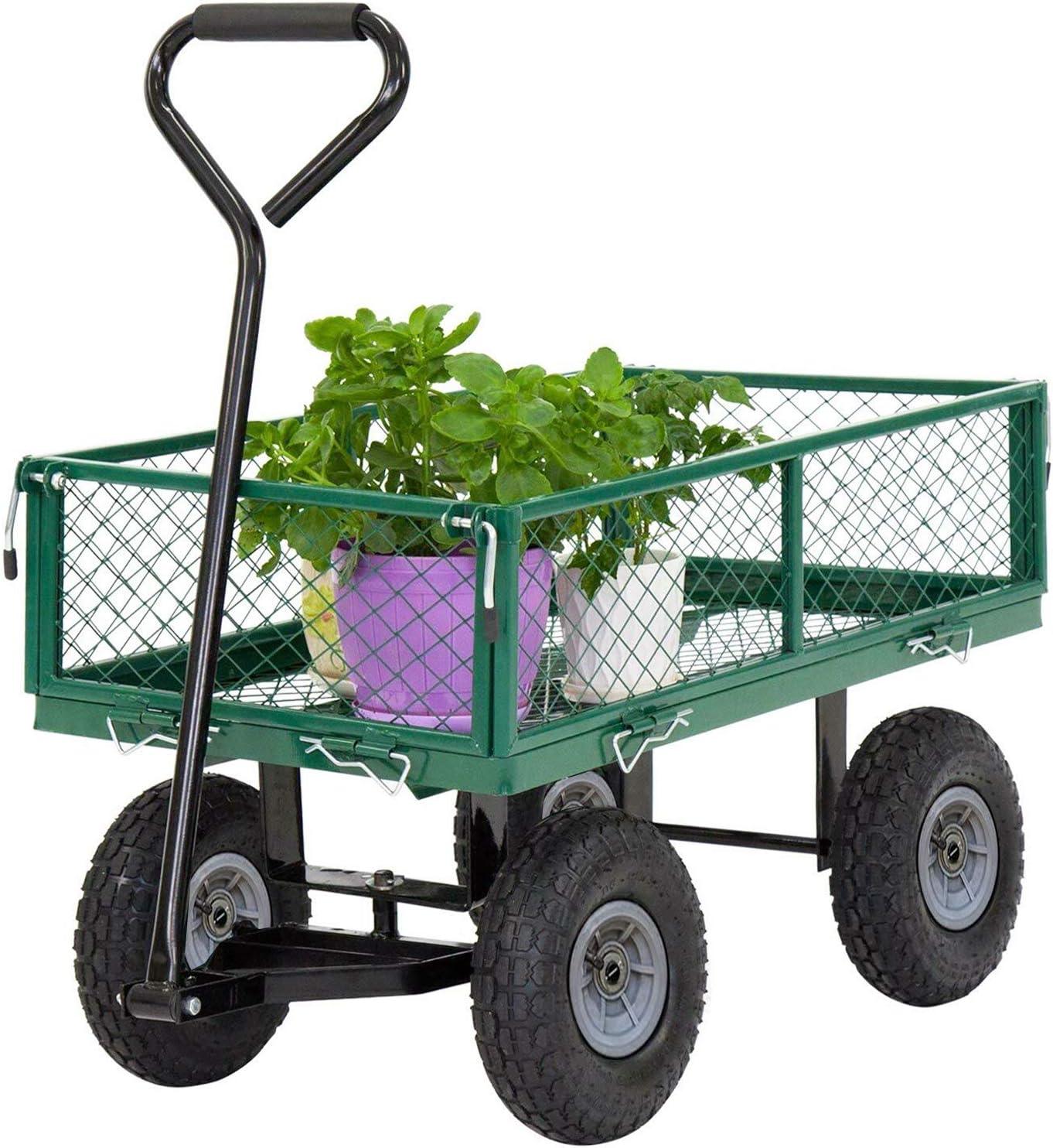 Heavy Duty Outdoor Garden Cart with 400 lbs Capacity - Furniture4Design