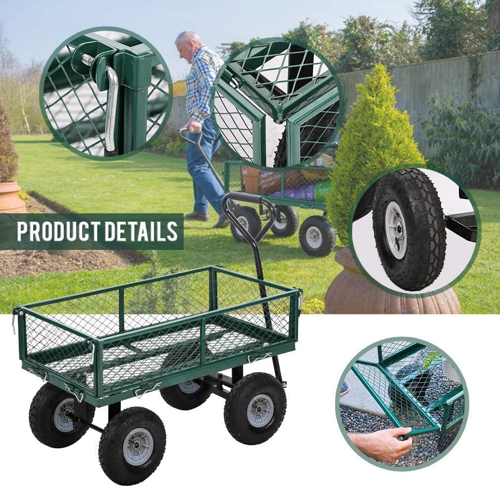 Heavy Duty Outdoor Garden Cart with 400 lbs Capacity - Furniture4Design