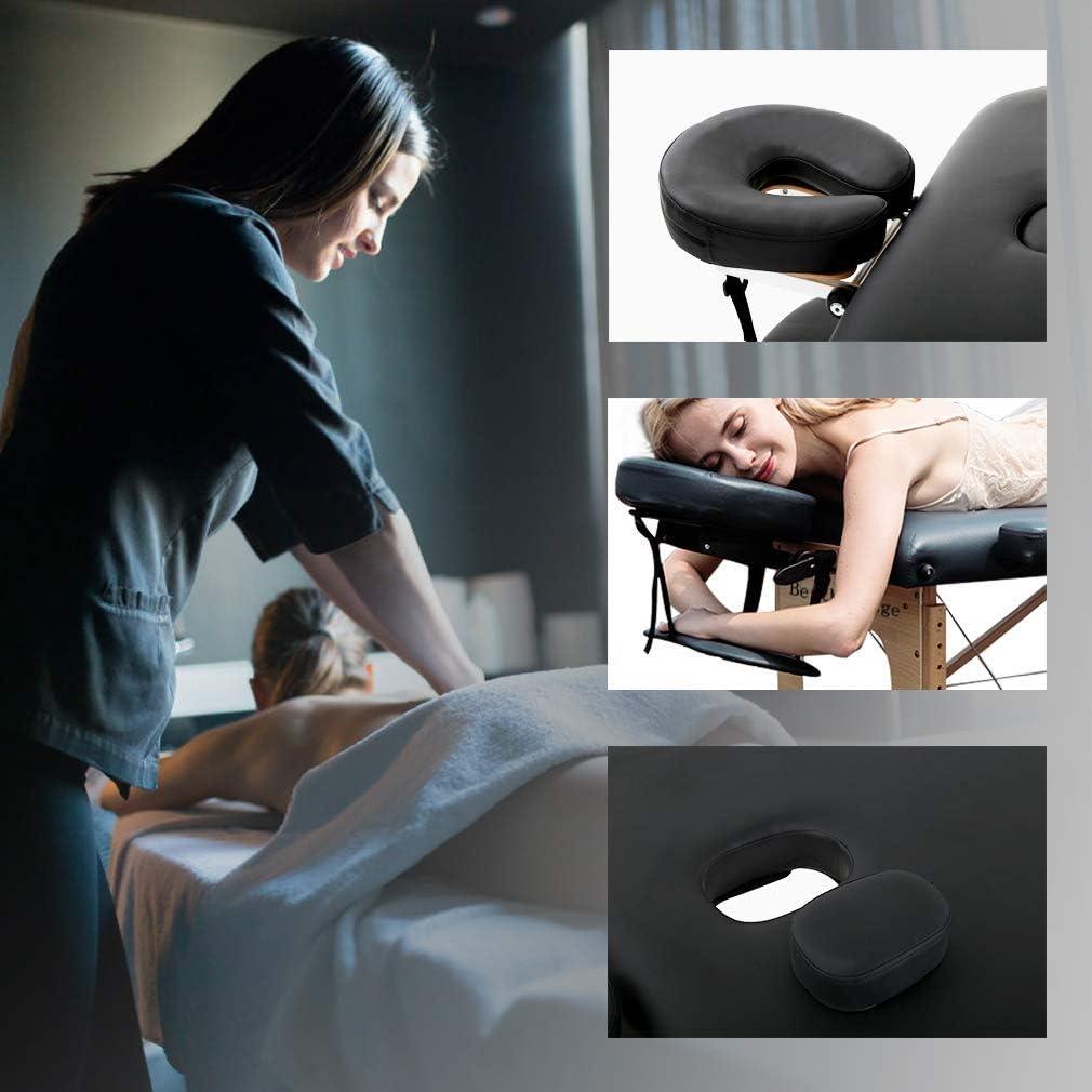 Height Adjustable 2 Fold Portable Massage Table with Carry Case - Furniture4Design