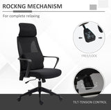 High Back Office Chair with Massage Lumbar Support & Rocking Function - Furniture4Design