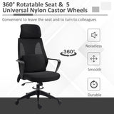 High Back Office Chair with Massage Lumbar Support & Rocking Function - Furniture4Design