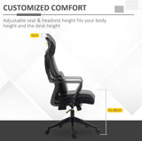 High Back Office Chair with Massage Lumbar Support & Rocking Function - Furniture4Design