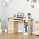 Home Office Computer Desk with Adjustable Shelves and Drawers, Contemporary Workstation for Study and Living Room - Furniture4Design