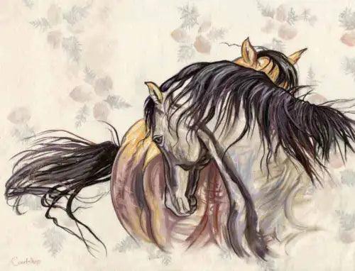 Horse Accent & Decor Tile Kim McElroy Equine Art KMA068AT - Furniture4Design