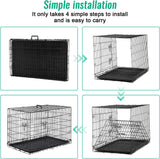 Large Dog Crate with Double Door and Divider Panel - Furniture4Design