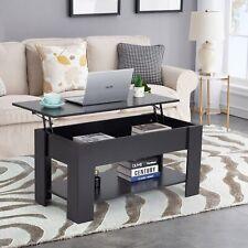 Lift-Top Coffee Table with Hidden Compartment & Storage Shelf for Living Room - Furniture4Design