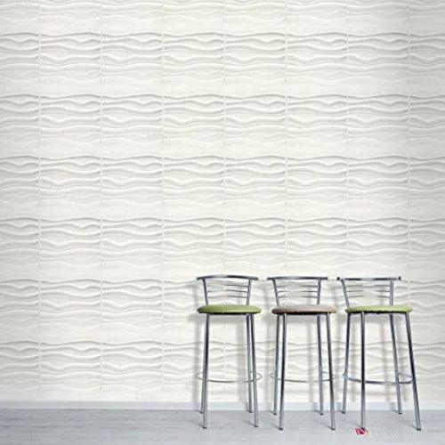 Luxorware 3D Wall Panel 12PK Tiles 32 sqf CE Certified White PVC Panel (LW3D881) - Furniture4Design