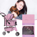 Luxurious Pet Stroller for Dogs and Cats with 3 Wheels - Furniture4Design