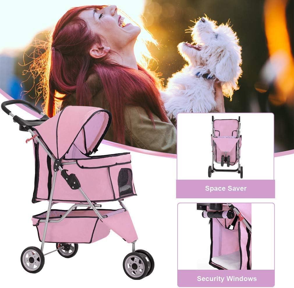 Luxurious Pet Stroller for Dogs and Cats with 3 Wheels - Furniture4Design