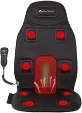 Massage Seat Cushion with Heat Therapy 8 Motor Vibrations 4 Modes 3 Speed,Black - Furniture4Design