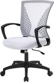 Mesh Ergonomic Mid Back Office Chair with Swivel Casters - Furniture4Design