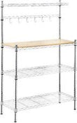 Metal Baker's Rack Organizer Stand Shelf Kitchen Microwave Cart Storage Shelving - Furniture4Design