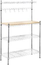 Metal Baker's Rack Organizer Stand Shelf Kitchen Microwave Cart Storage Shelving - Furniture4Design