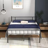 Metal Platform Bed Frame Mattress Foundation Heavy-Duty Steel Slat Noise-Free - Furniture4Design