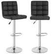 Modern Bar Stool Set Of 2 Barstools Height Adjustable Counter Height Swivel Bar - Furniture4Design