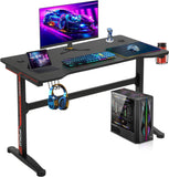 Modern Ergonomic Racing Style Gaming Desk, 47.2 Inches, Red - Furniture4Design